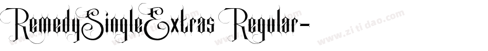 RemedySingleExtras Regular字体转换